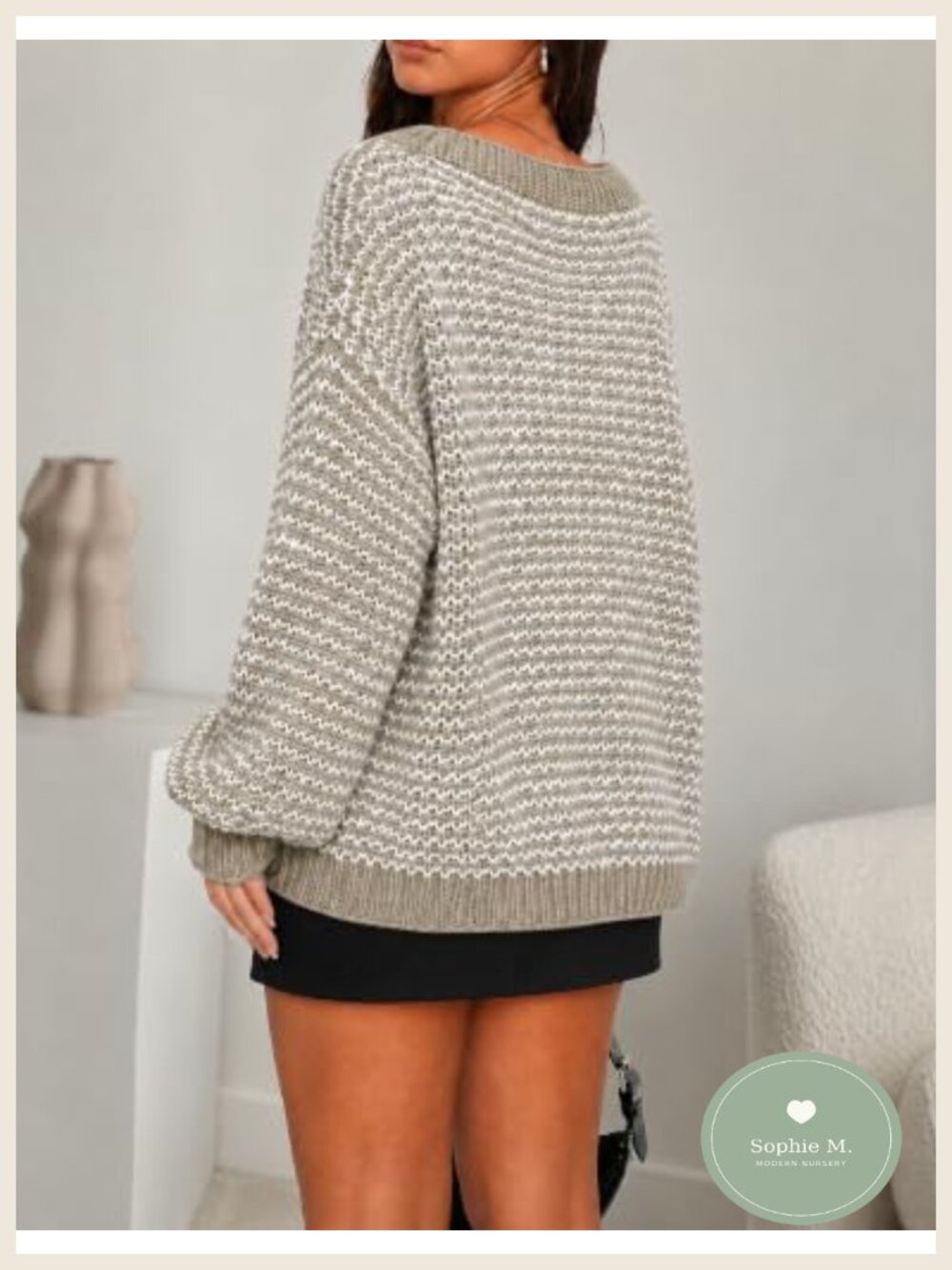 Chunky Knit Cardigan Women Cropped V Neck Button Front Fall Sweater - Picture 2 of 6